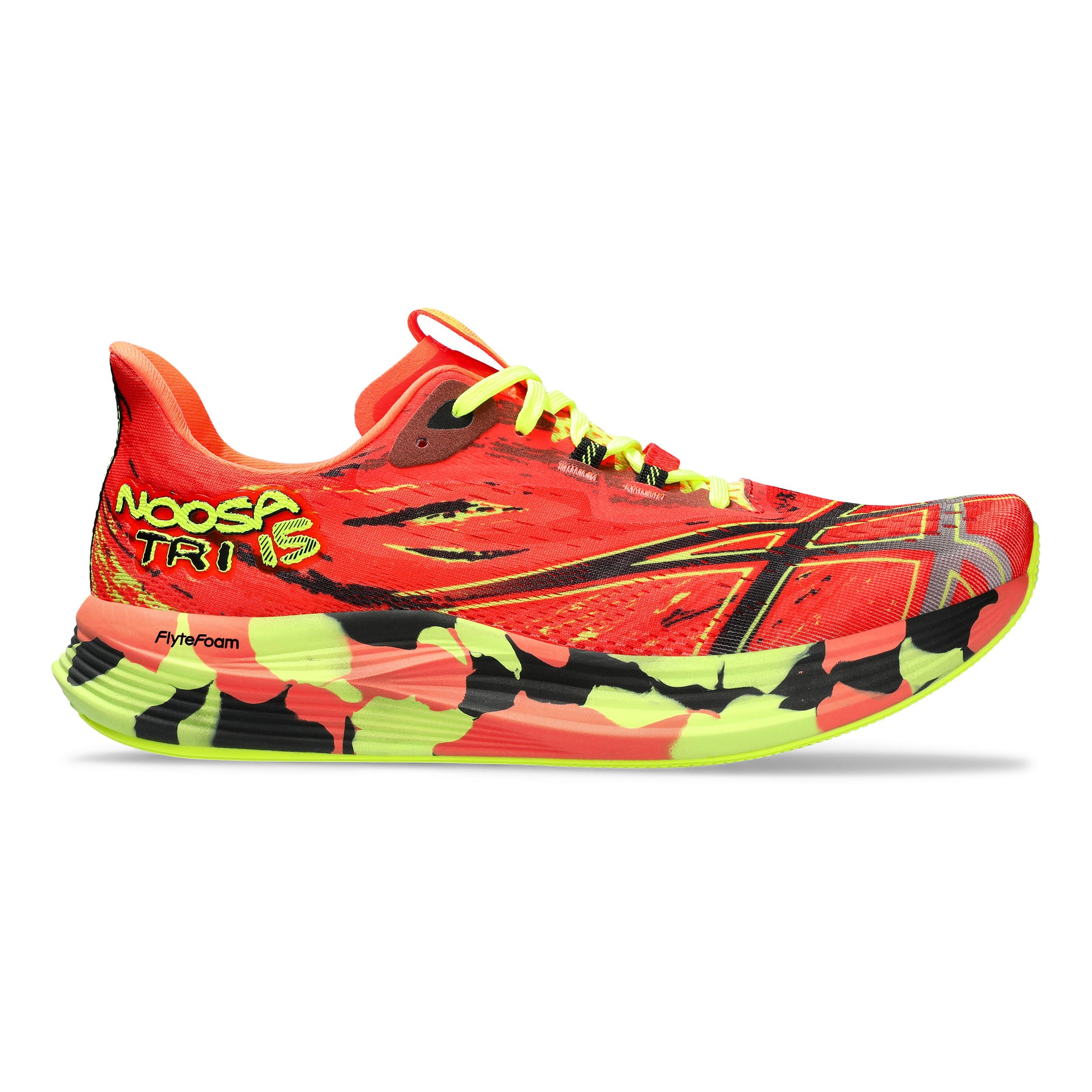 ASICS Noosa Tri 15 Zapatilla de competición Hombres - rojo, amarillo neón