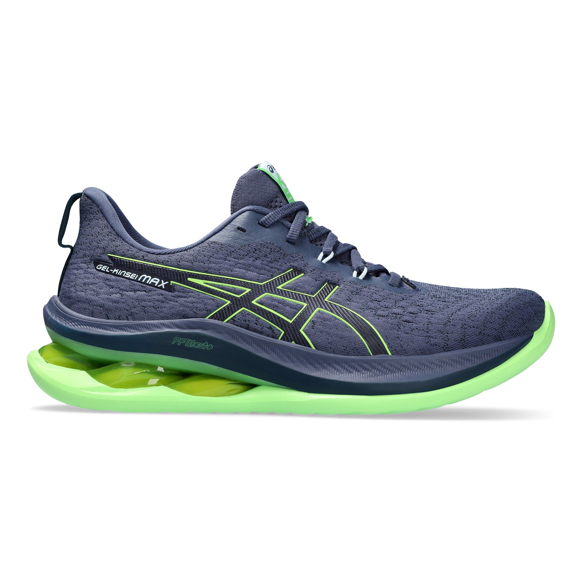 ASICS Gel-Kinsei Max Zapatilla neutral Hombres - azul oscuro, verde neón