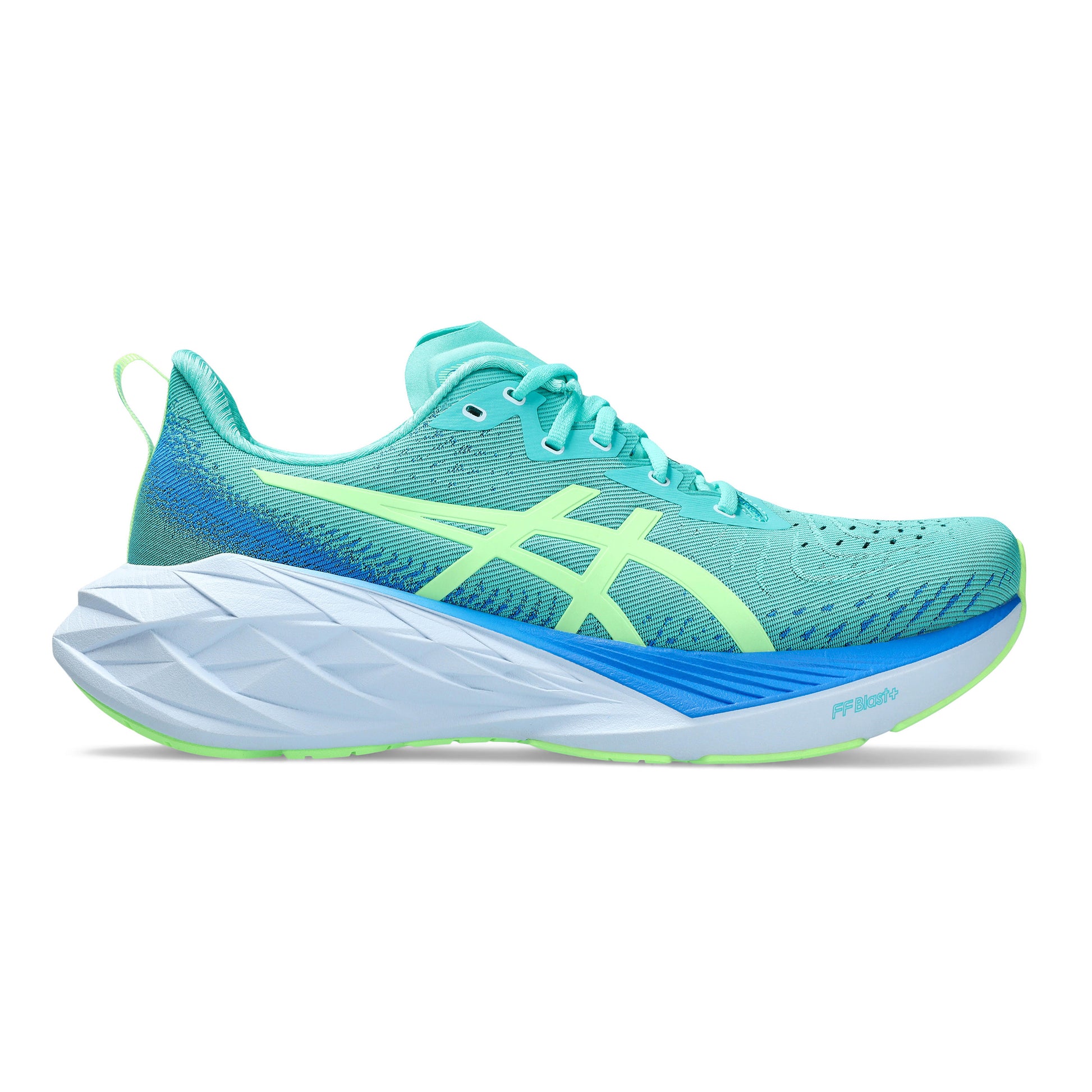 ASICS Novablast 4 Lite-Show Zapatilla neutral Hombres - azul claro, verde neón