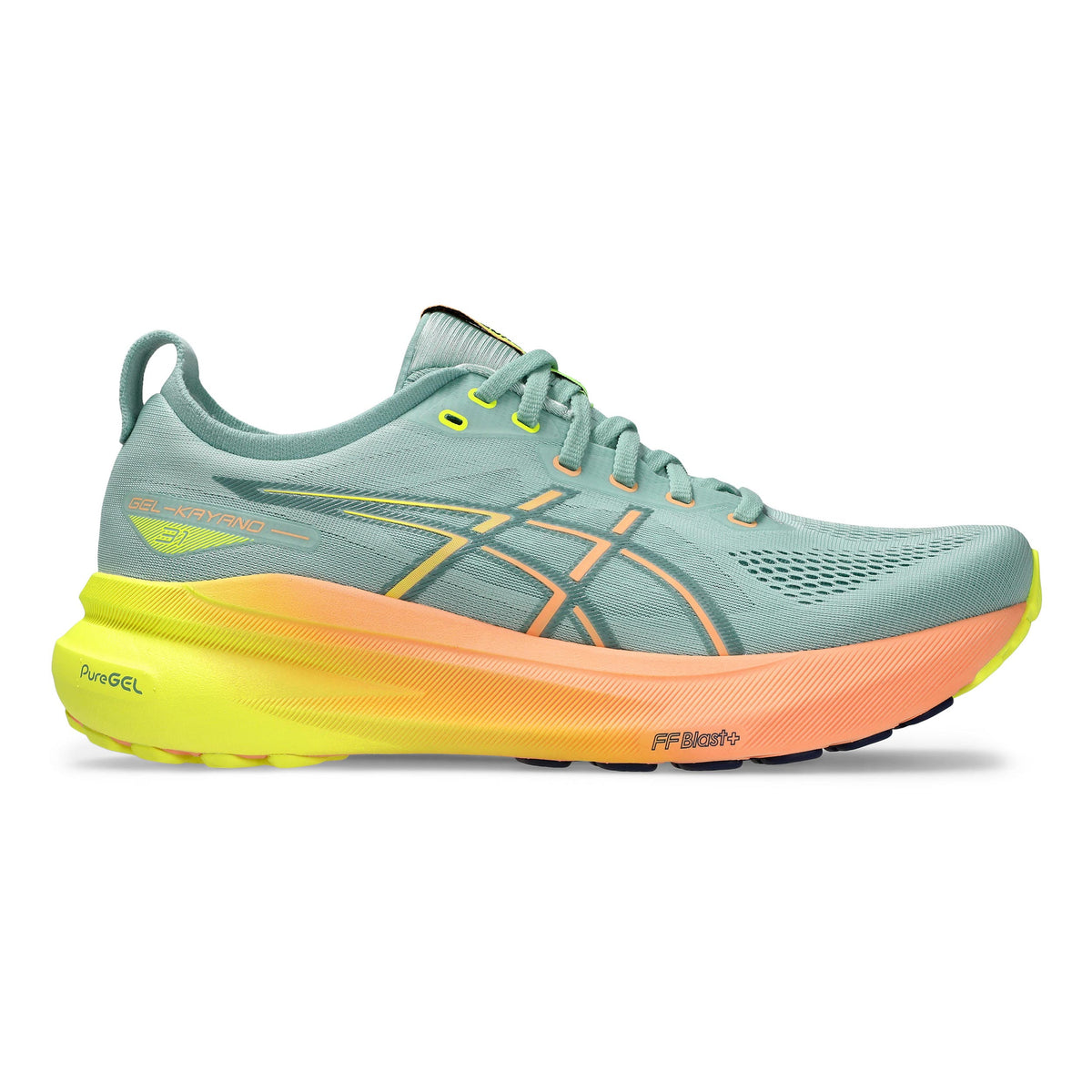 ASICS Gel-Kayano 31 Zapatilla de estabilidad Hombres - verde, naranja