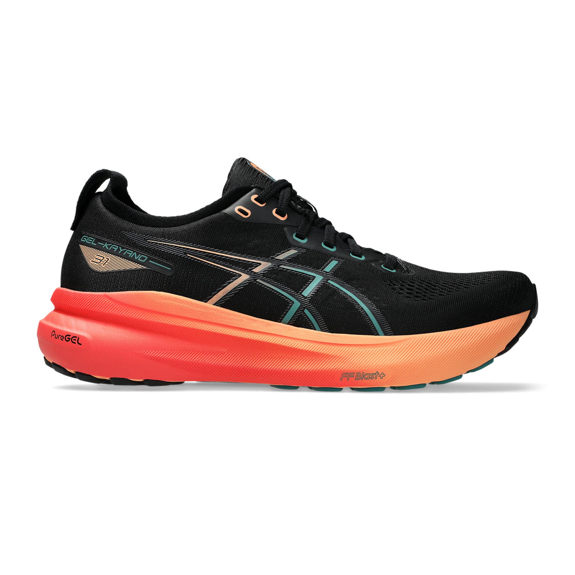 ASICS Gel-Kayano 31 Zapatilla De Estabilidad Hombres-Negro,Azul-gris