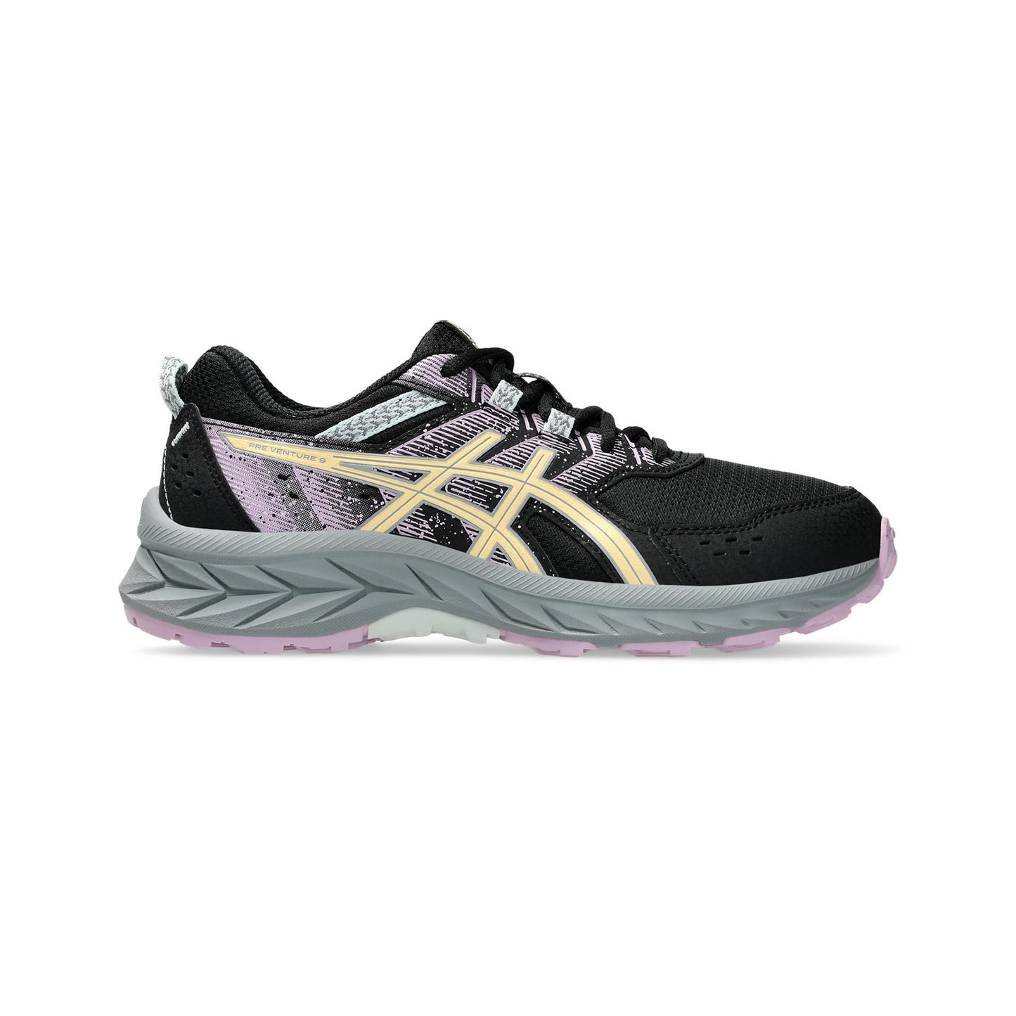 ASICS Pre-Venture 9 GS Zapatilla Trail Niños-Negro,Morado