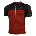 Fujitrail Camiseta de running Hombres - rojo oscuro, negro