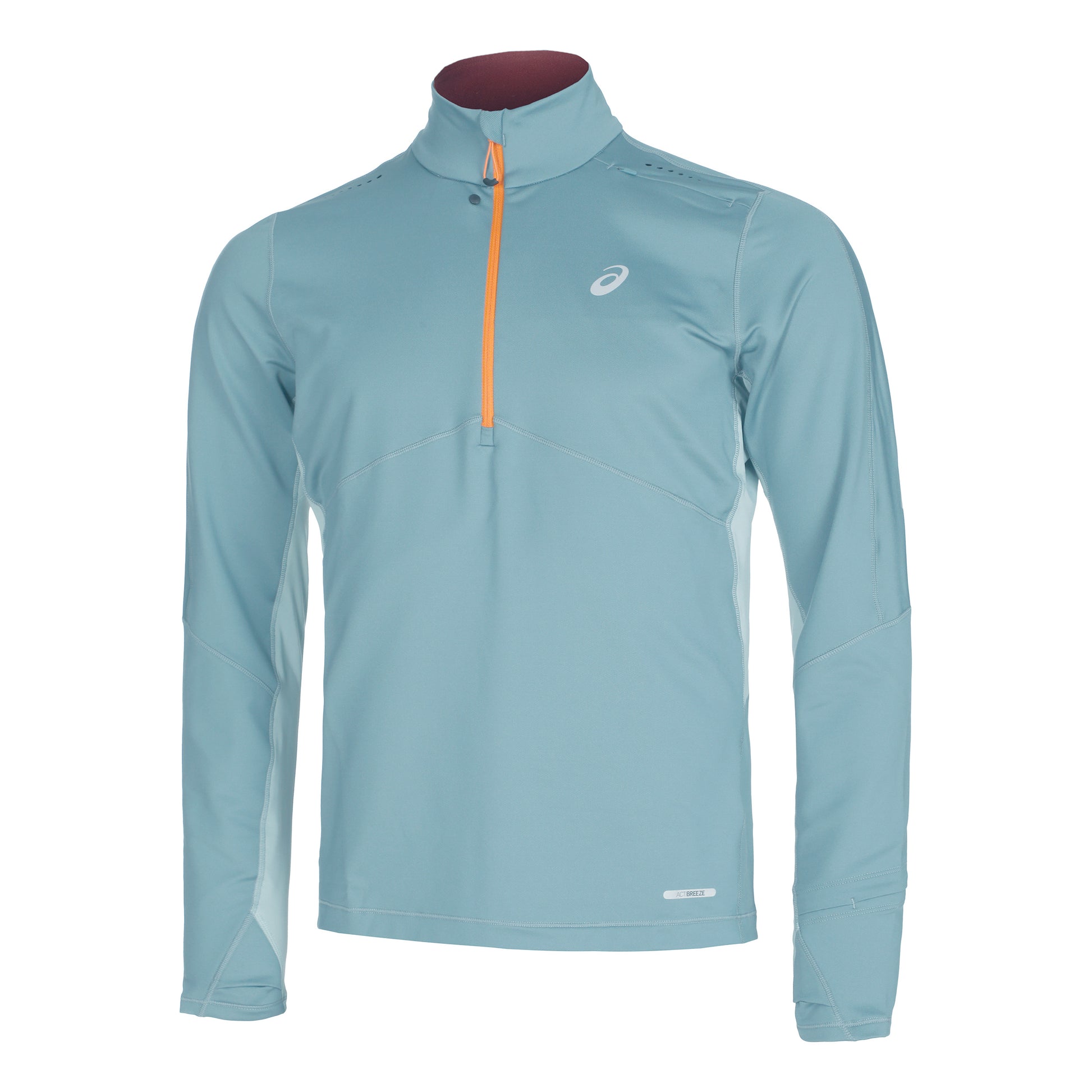 ASICS Winter Run Half-Zip Midlayer Top de running Hombres - color petróleo, gris