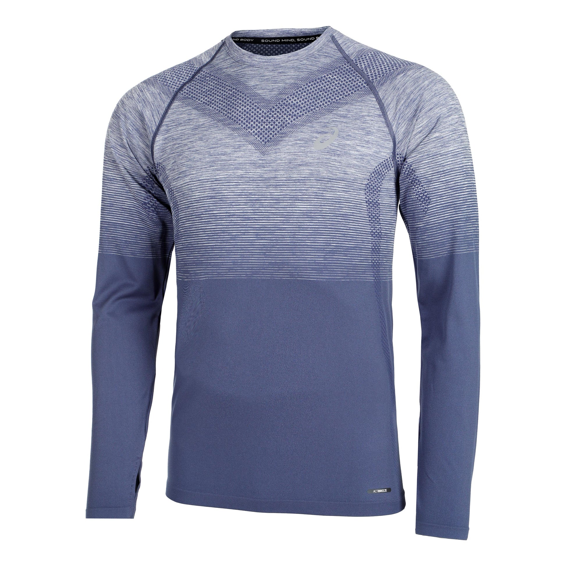 ASICS Seamless Camiseta de manga larga Hombres-azul