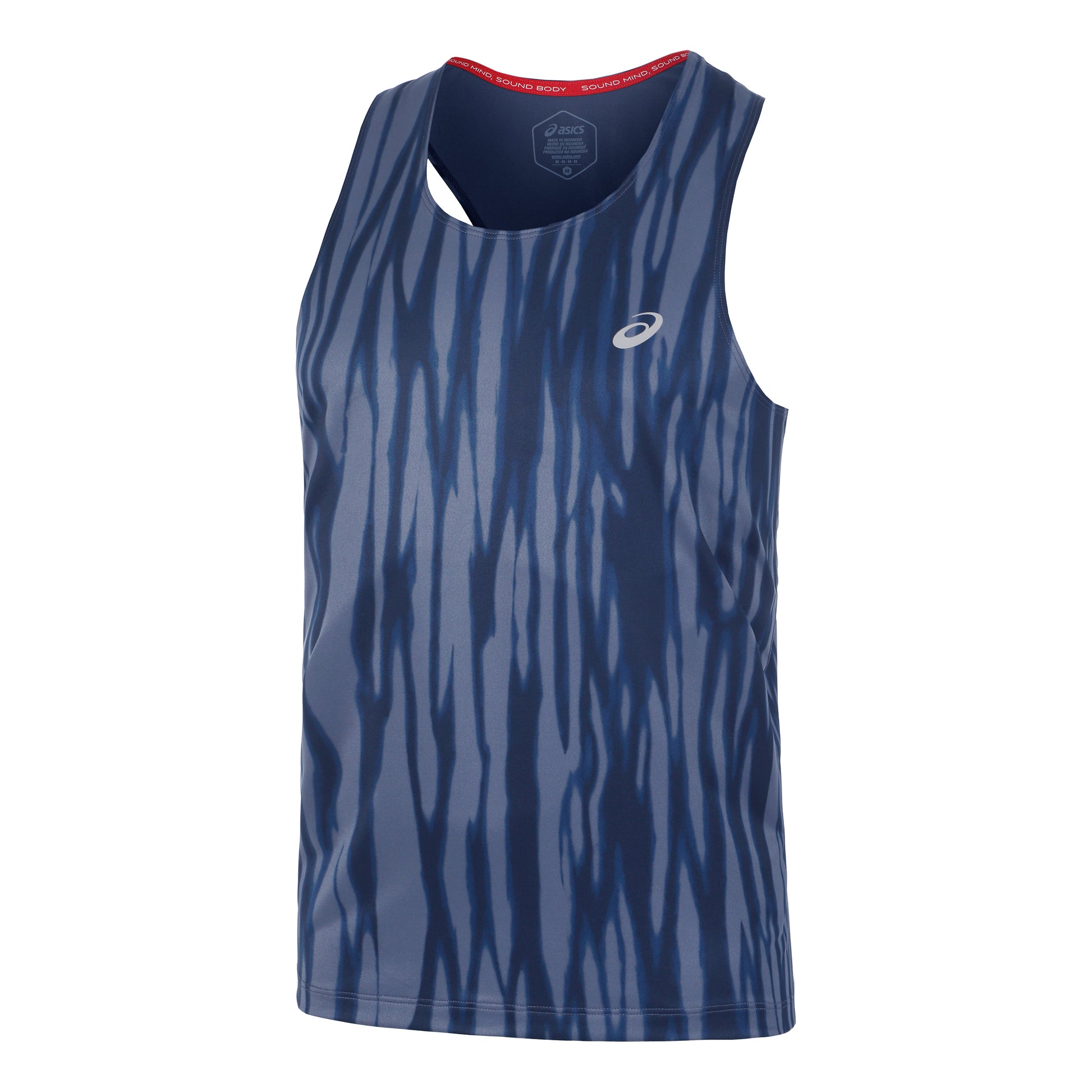 ASICS Road AOP Camiseta de running Hombres - azul oscuro,