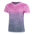 Seamless Camiseta de running Mujeres - rosa, azul oscuro