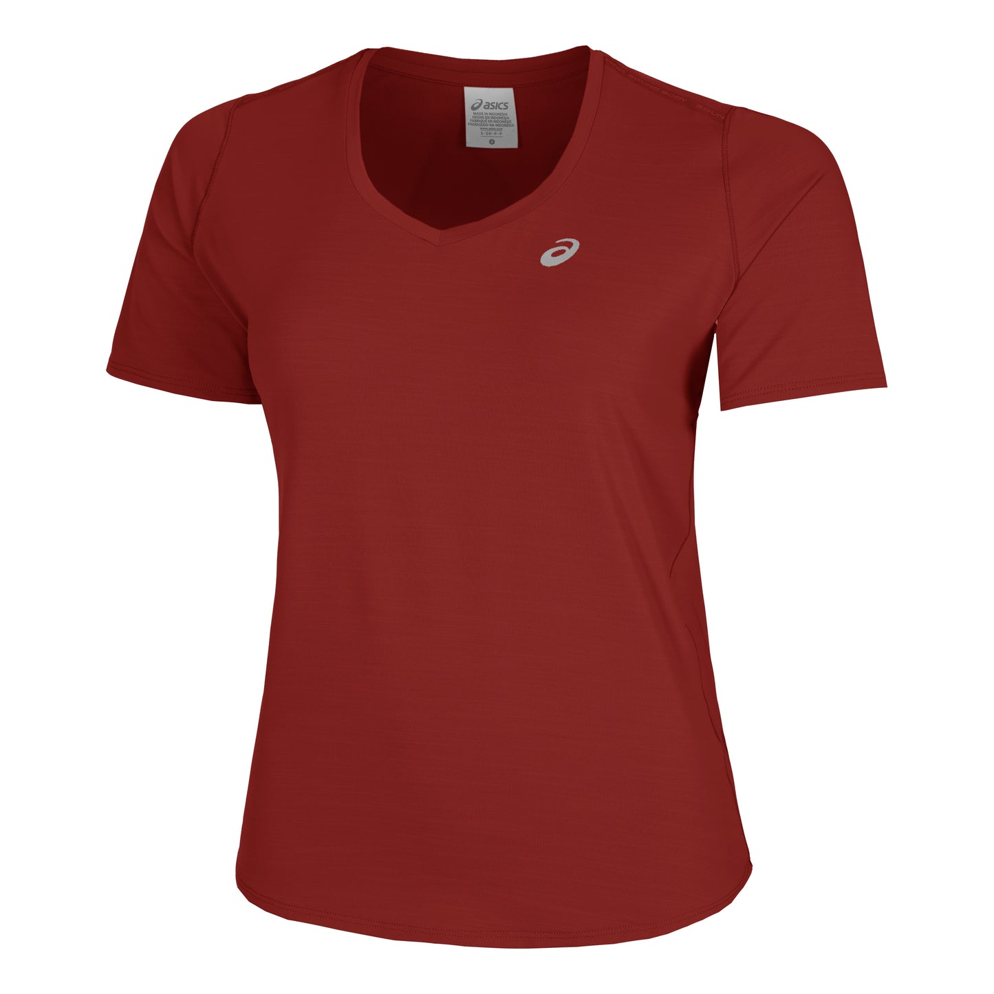 ASICS Road V-Neck Camiseta de running Mujeres - rojo oscuro,