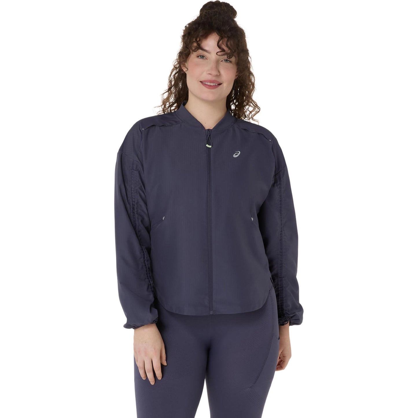 ASICS Nagino Adjustable  Chaqueta para correr Mujeres - azul-gris, azul