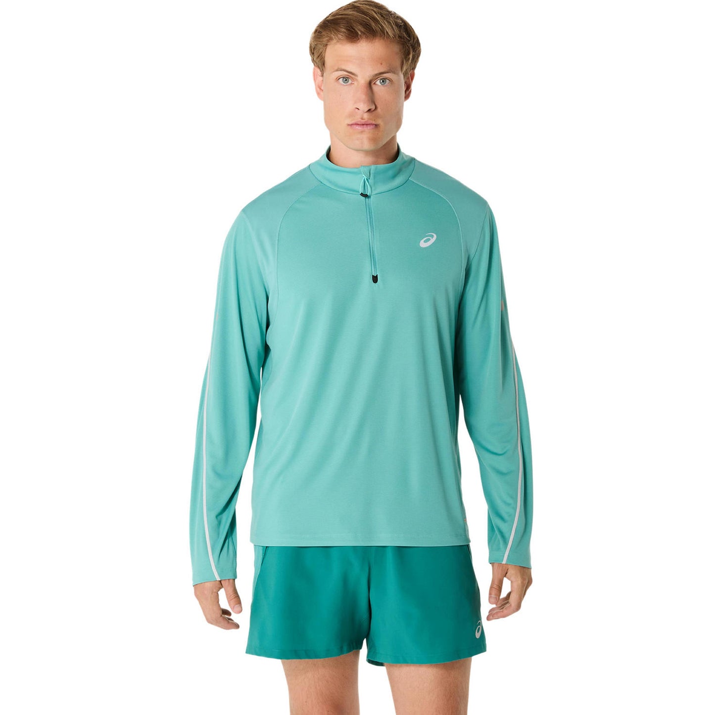 ASICS Road Lite-Show 1/2 Zip Camiseta De Running Hombres-Turquesa