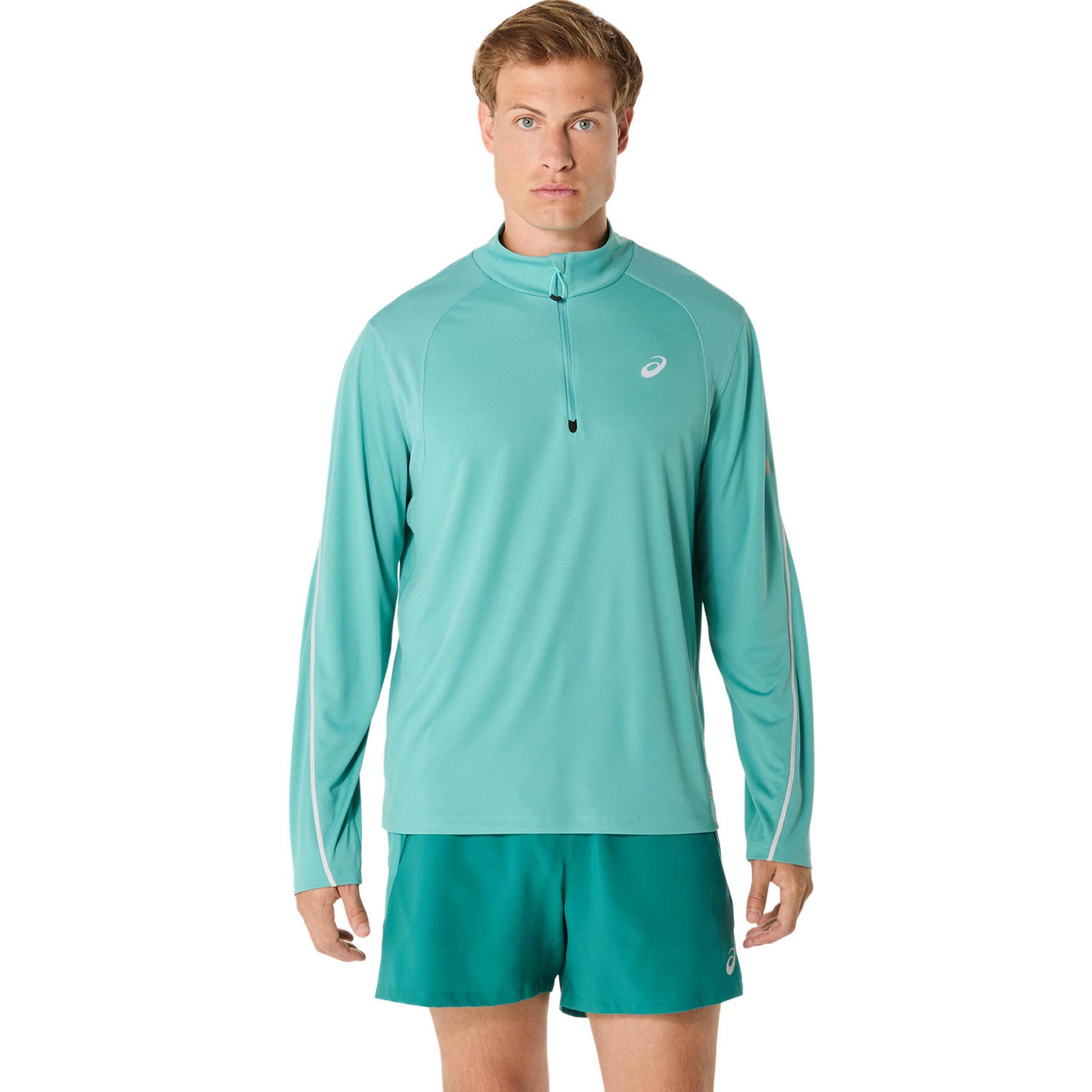 ASICS Road Lite-Show 1/2 Zip Camiseta De Running Hombres-Turquesa