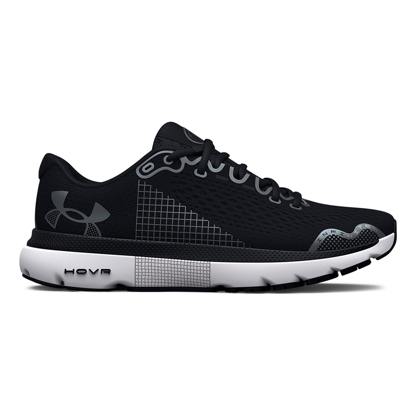 Under Armour HOVR Infinite 4 Zapatilla Neutral Mujeres-Negro,Blanco