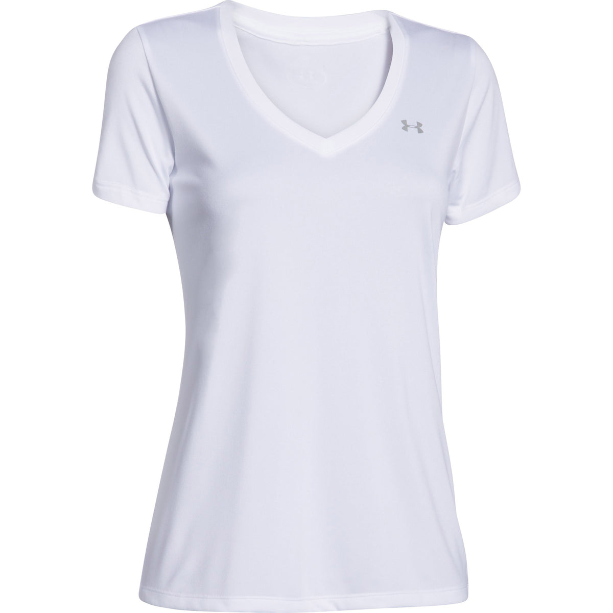 Under Armour Tech Solid Camiseta de manga corta Mujeres - blanco, plateado