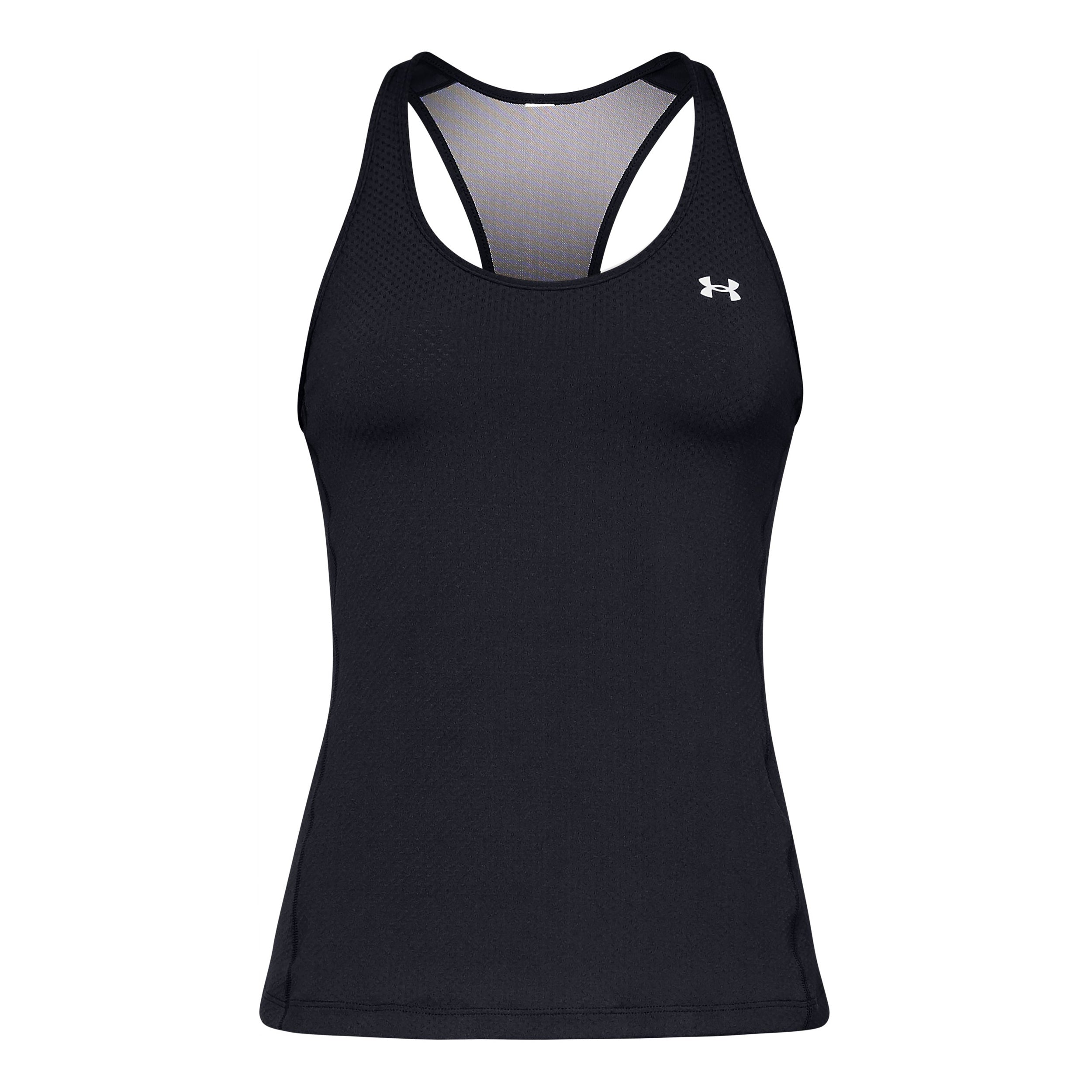 Under Armour Heatgear Racer Camiseta de tirantes Mujeres - negro, plateado