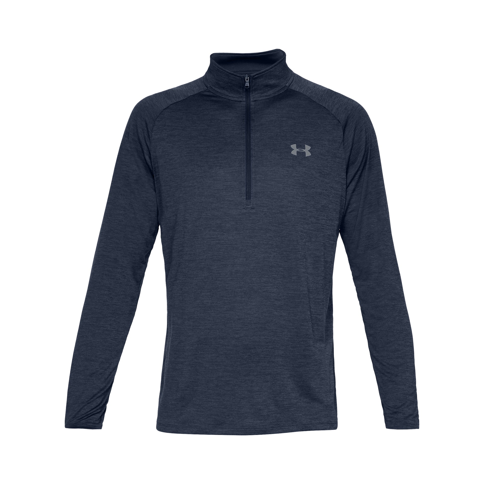 Under Armour Tech 2.0 Half-Zip Camiseta De Manga Larga Hombres-Azul Oscuro,Gris Claro