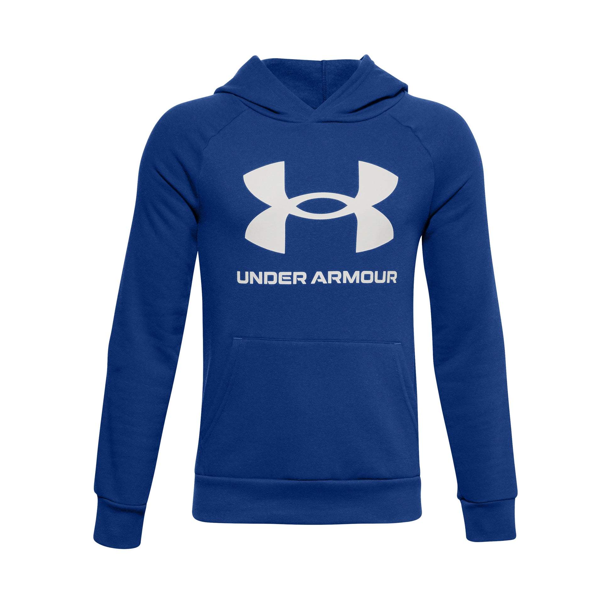 Under Armour Fleece Sudadera con capucha Chicos - azul, blanco
