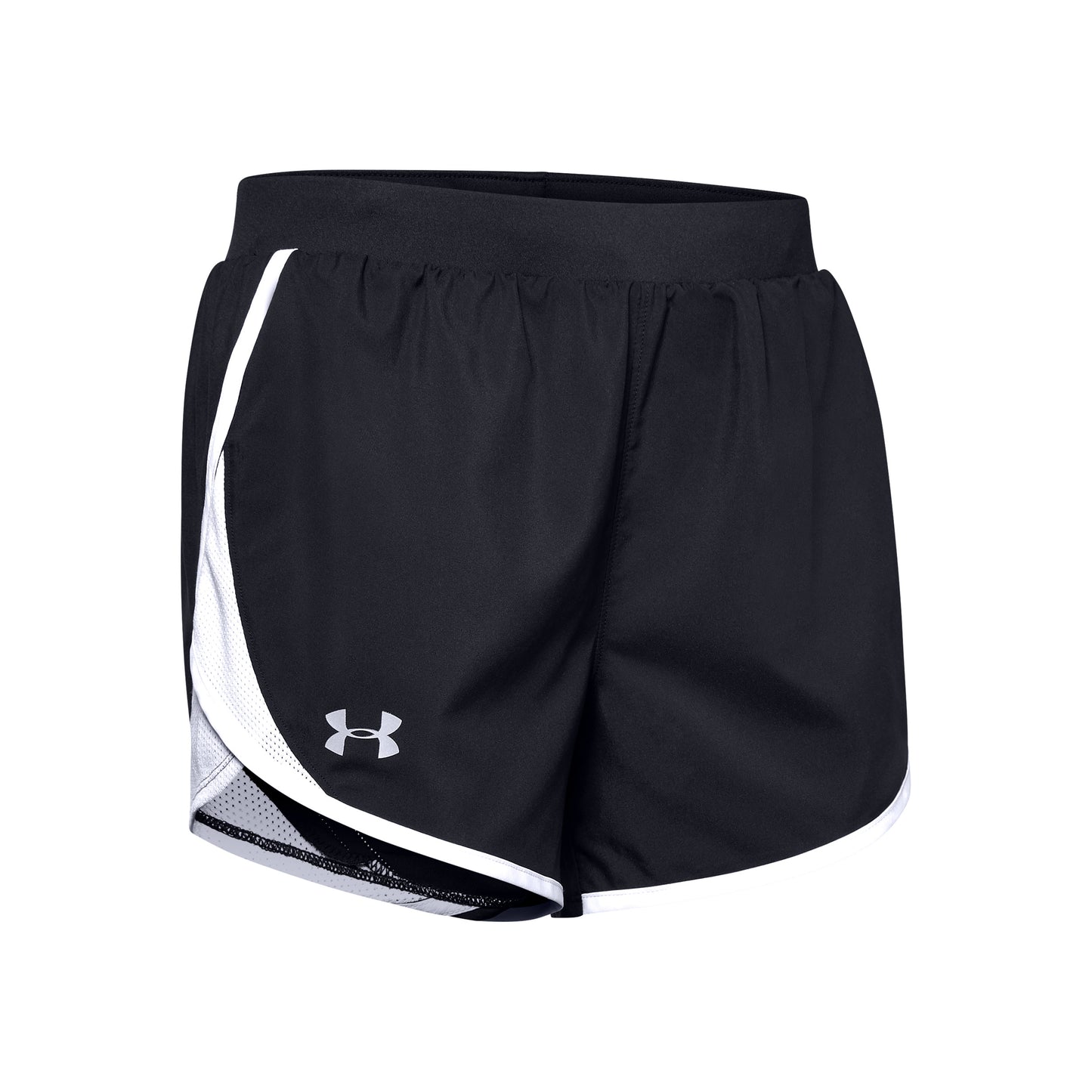 Under Armour Fly-By 2.0 Shorts Mujeres-Negro,Blanco