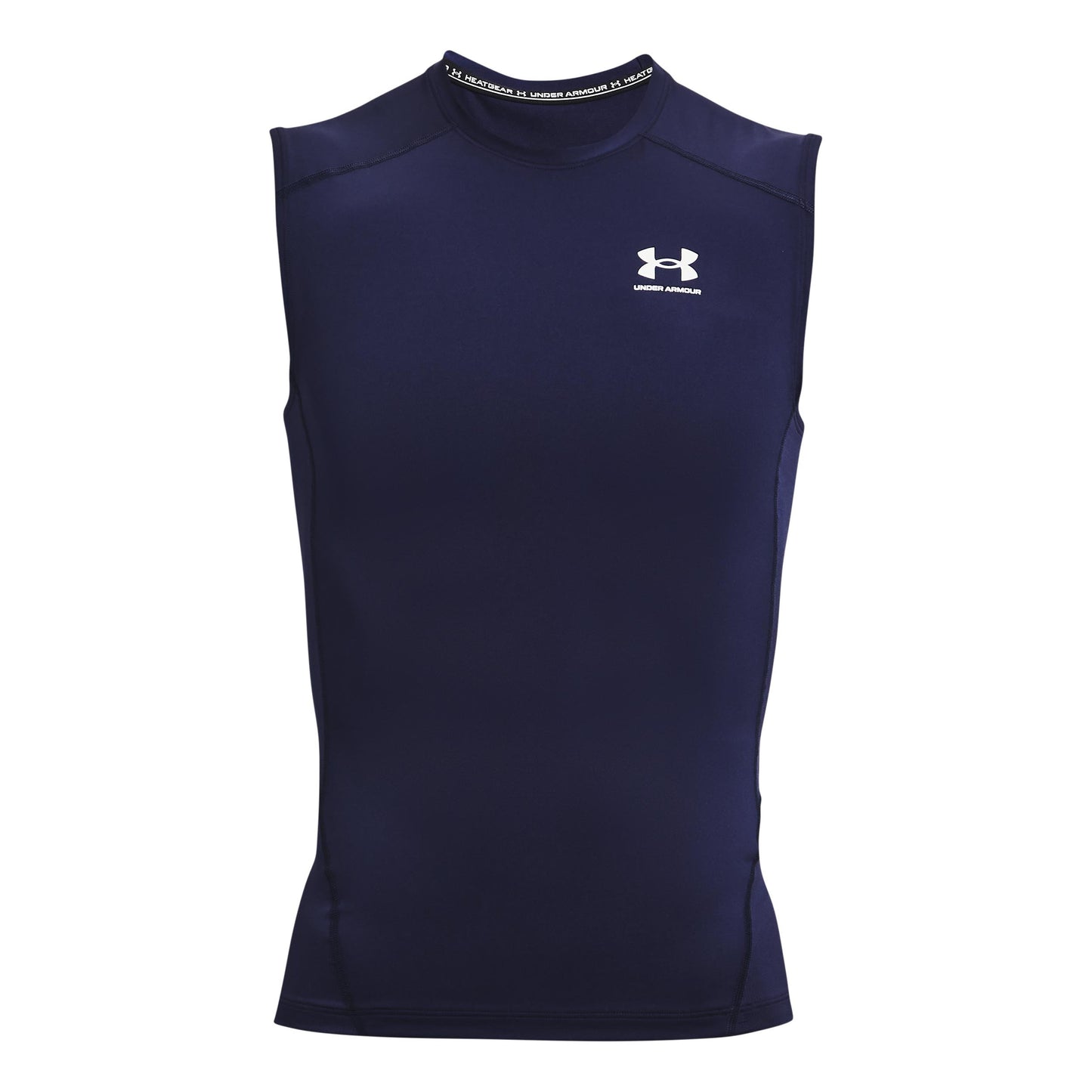 Under Armour Heatgear Comp Camiseta De Tirantes Hombres-Azul Oscuro,Blanco