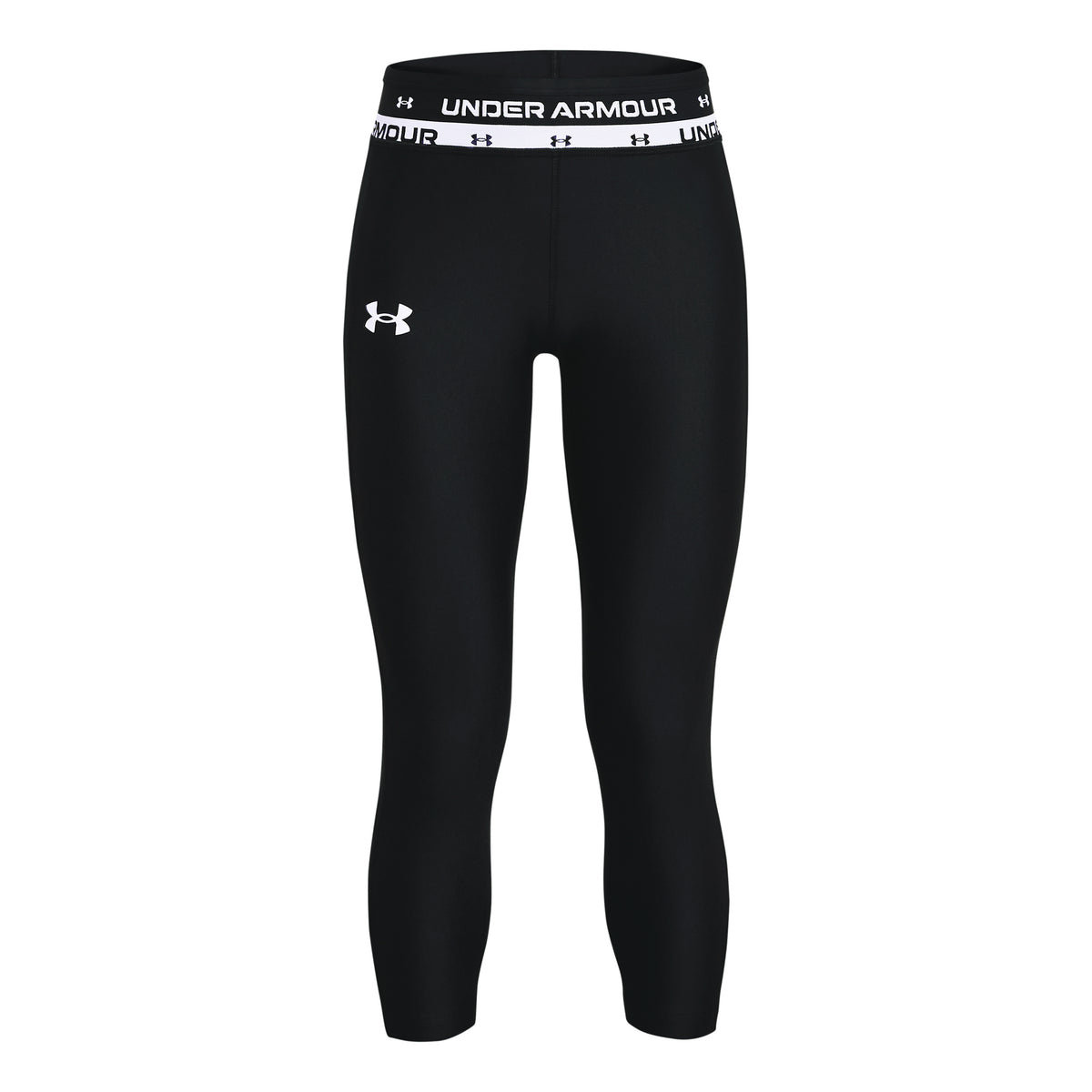 Under Armour Cropped Malla Chicas - negro, blanco