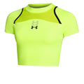 Run Anywhere Crop Camiseta De Running Mujeres-Verde,Negro