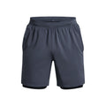 Launch 7in 2in1 Shorts Hombres - gris, negro