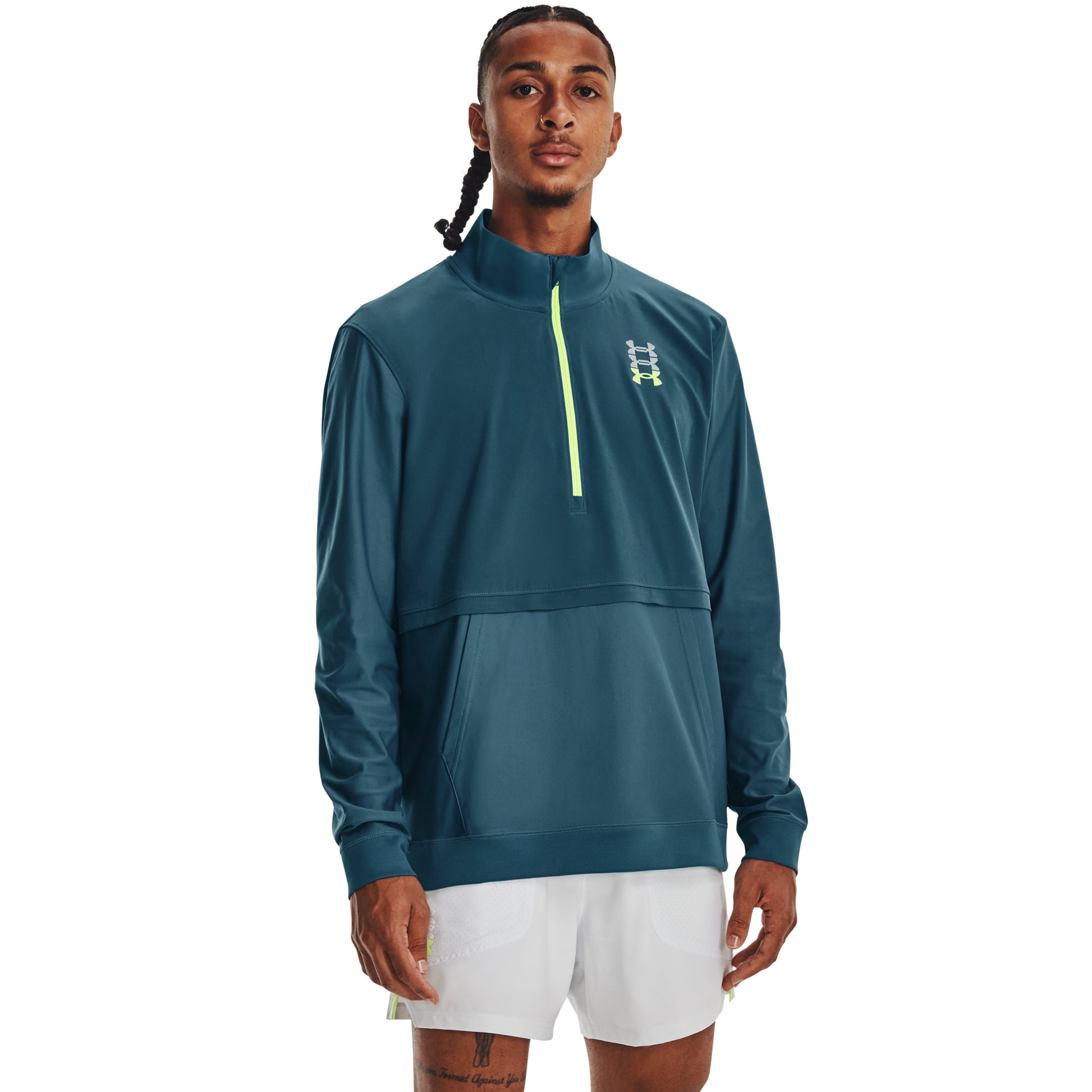 Under Armour Run Anywhere Camiseta De Manga Larga Hombres-Azul,Verde