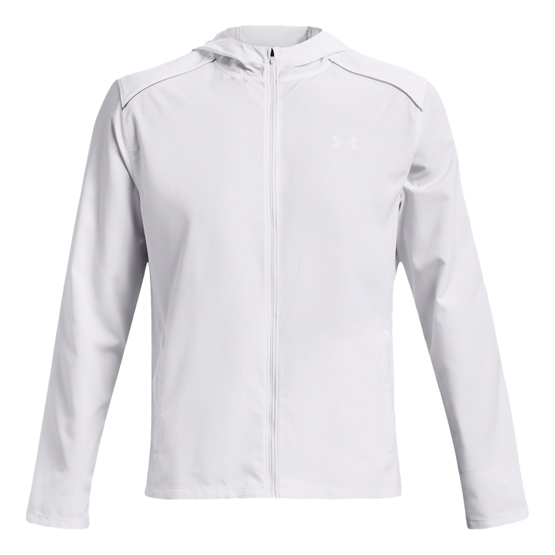 Under Armour Storm Run Hooded Chaqueta Para Correr Hombres-Blanco