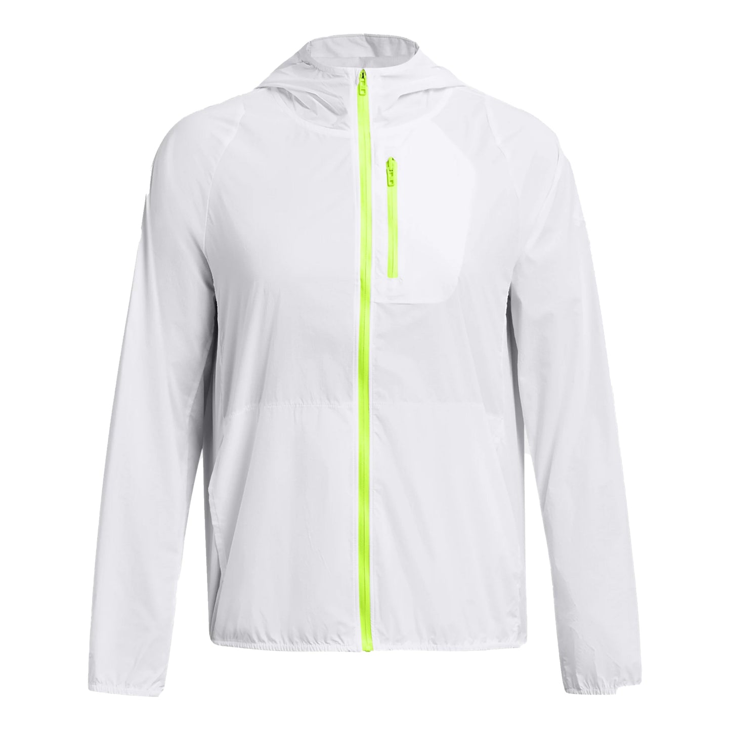Under Armour Launch Lightweight Chaqueta para correr Mujeres - blanco, amarillo neón