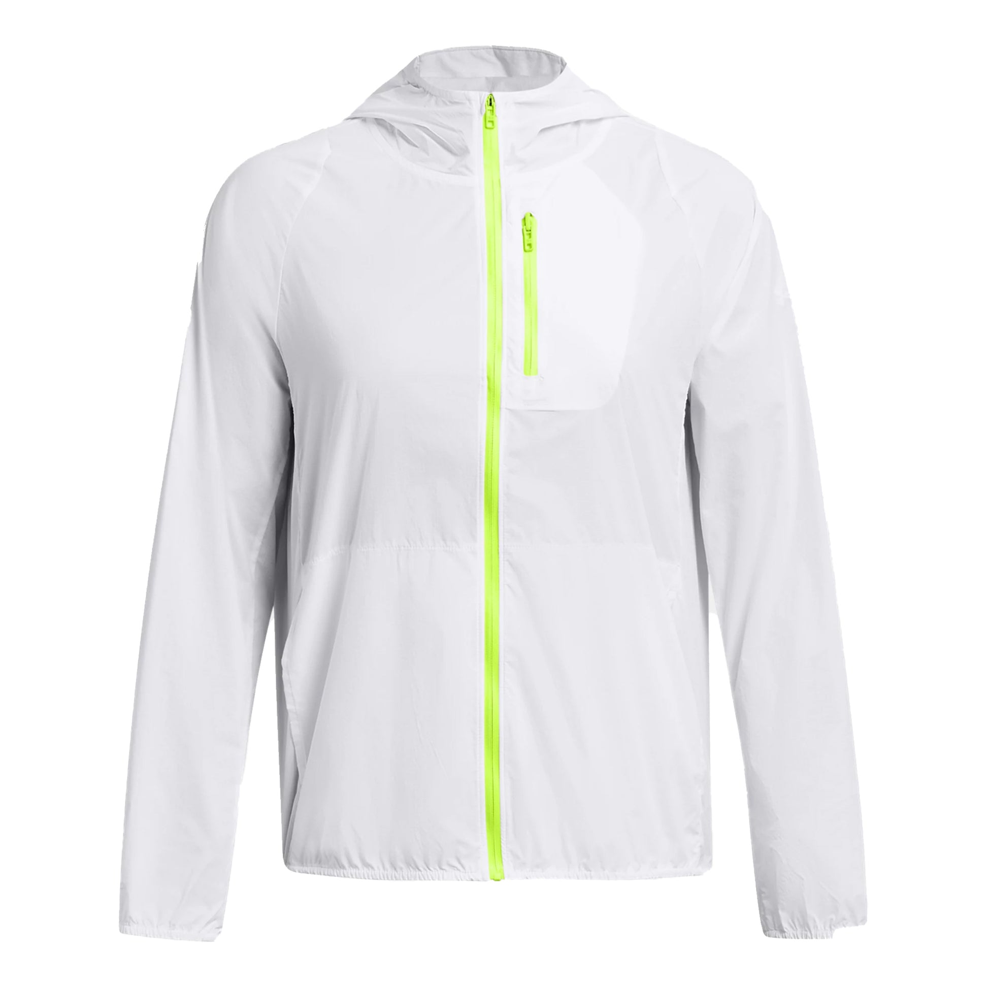 Under Armour Launch Lightweight Chaqueta para correr Mujeres - blanco, amarillo neón