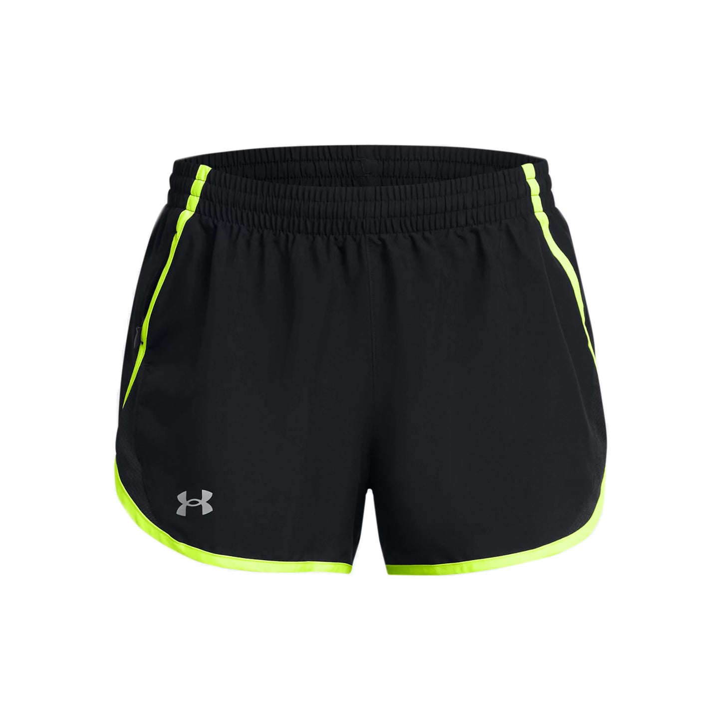 Under Armour Fly By 3in  Pantalones cortos Mujeres - negro, amarillo neón