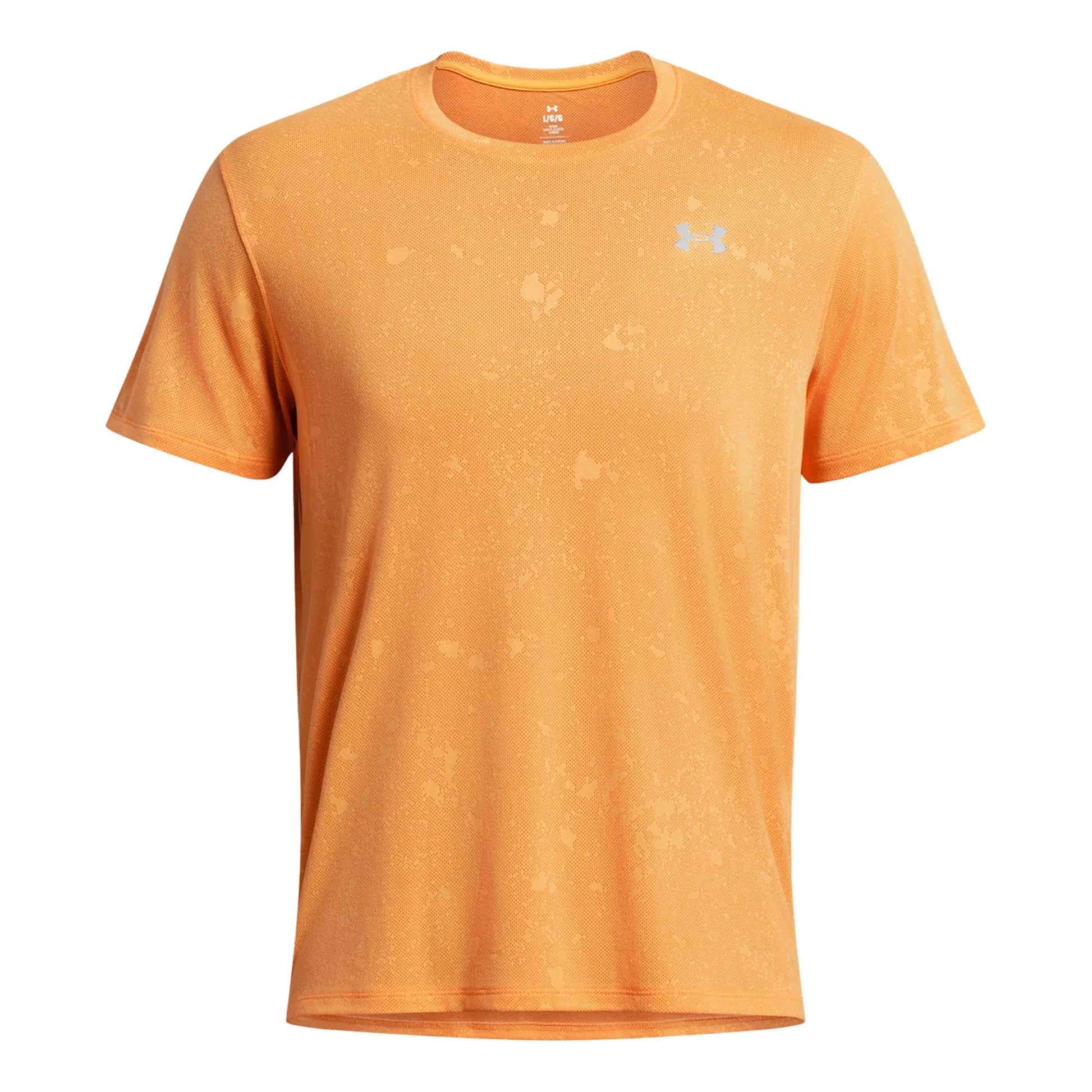 Under Armour Streaker Splatter SS Camiseta de running Hombres - naranja,
