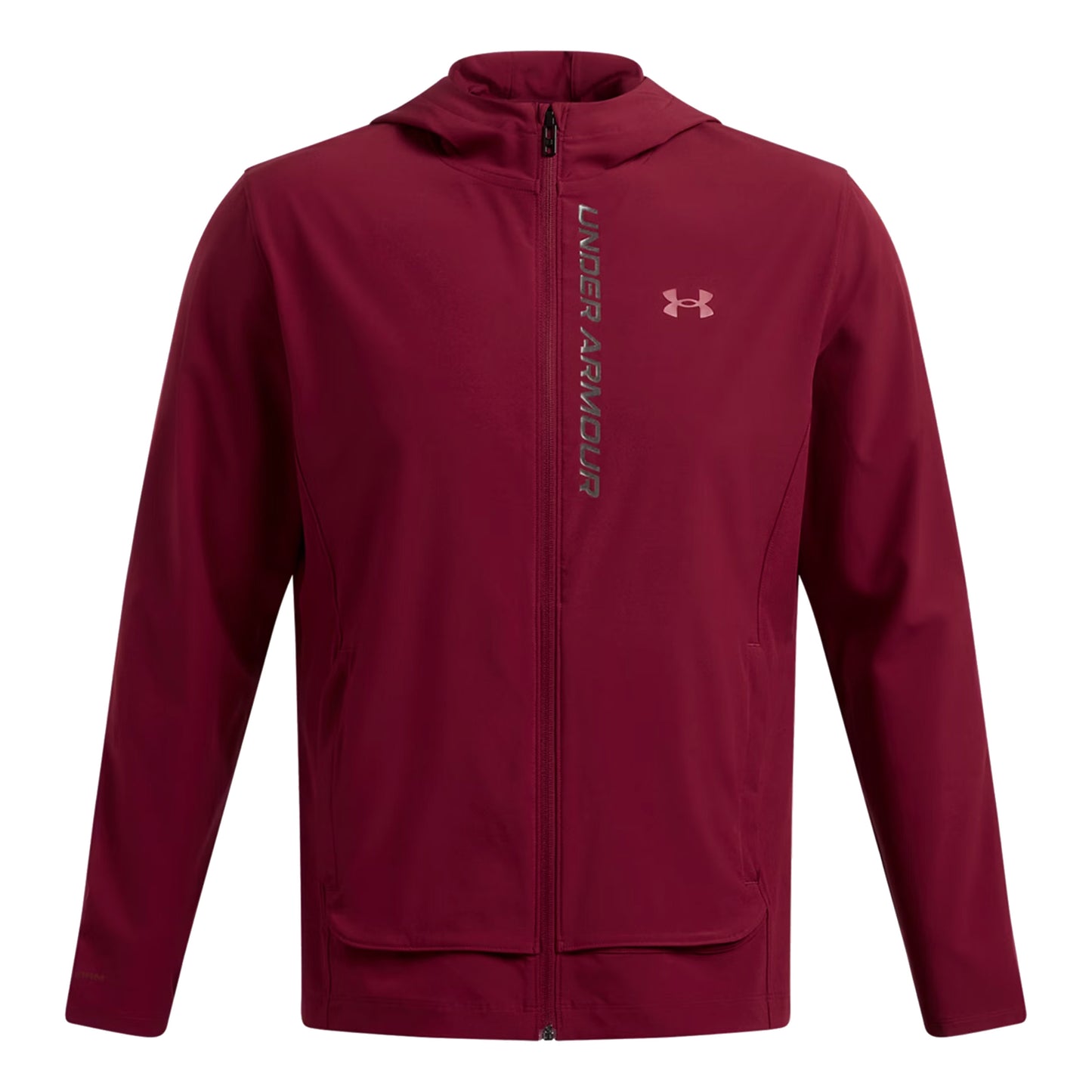Under Armour Outrun The Storm Chaqueta para correr Hombres - rojo oscuro, negro