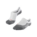 RU4 Endurance Invisible Calcetines Para Correr Mujeres-Blanco,Gris