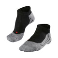 RU4 Endurance Invisible Calcetines Para Correr Hombres-Negro,Gris Claro
