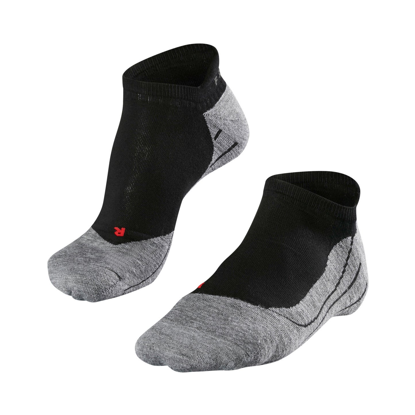 Falke RU4 Endurance Invisible Calcetines Para Correr Hombres-Negro,Gris Claro