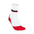 RU5 Race Calcetines para correr Hombres - blanco, rojo