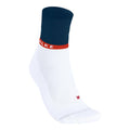 RU4 Endurance Compression Calcetines Para Correr Hombres-Blanco,Azul Oscuro