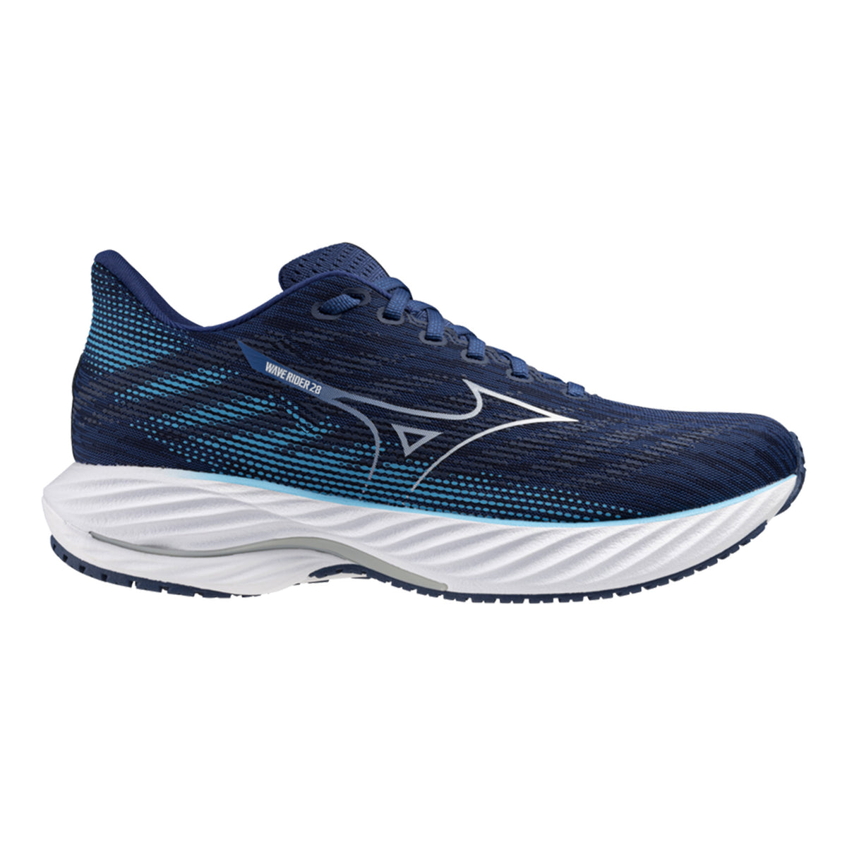Mizuno Wave Rider 28 Zapatilla neutral Hombres - azul, blanco