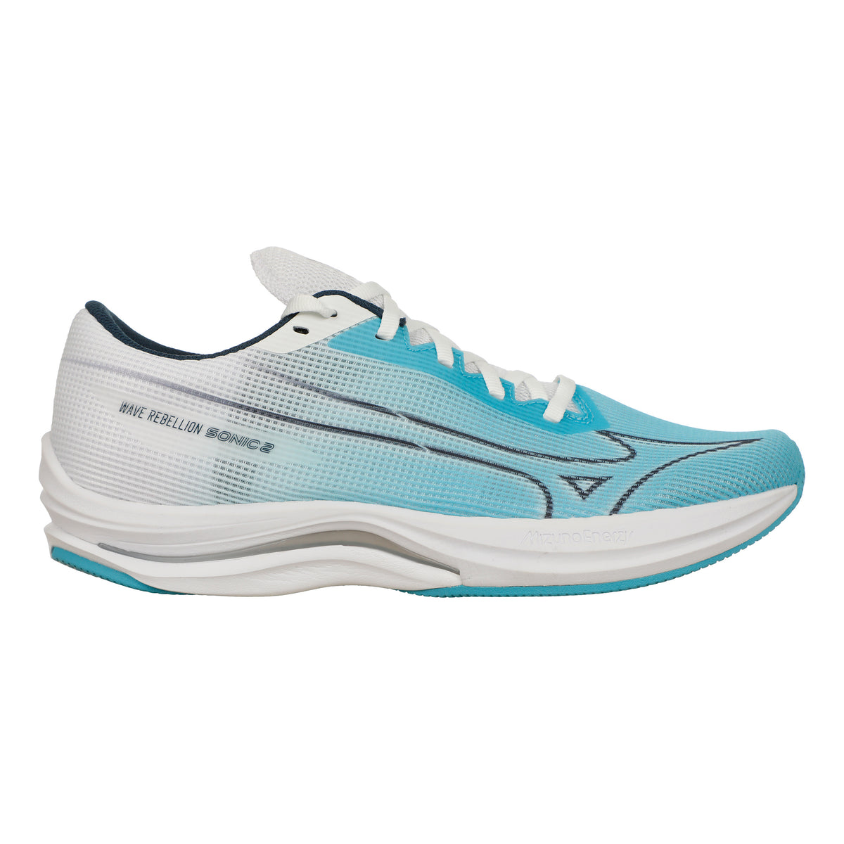 Mizuno Wave Rebellion Sonic 2 Zapatilla De Competición Mujeres-Turquesa,Blanco