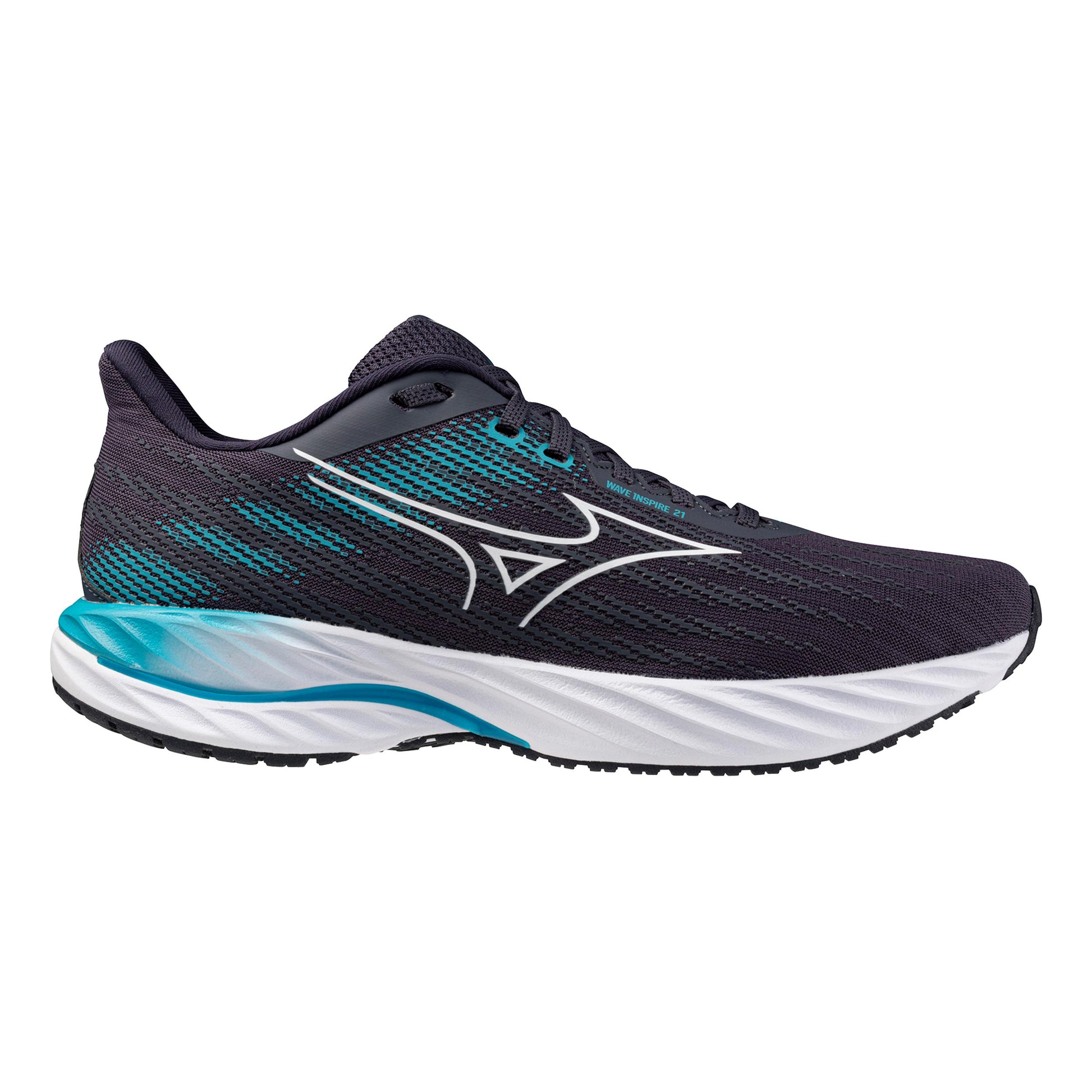 Mizuno Wave Inspire 21 Zapatilla De Estabilidad Hombres-Gris Oscuro,Turquesa