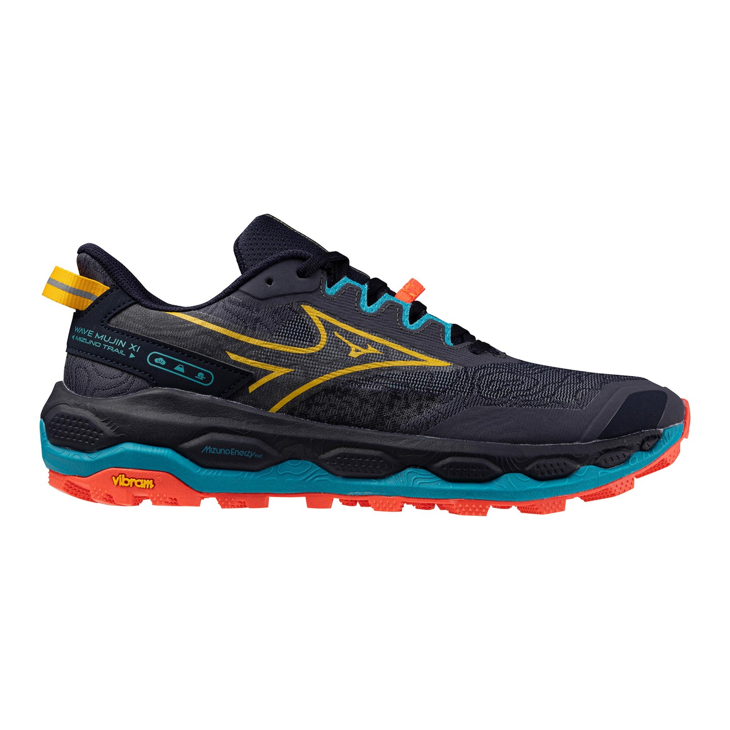 Mizuno Wave Mujin 11  Zapatilla trail Hombres - azul oscuro, naranja