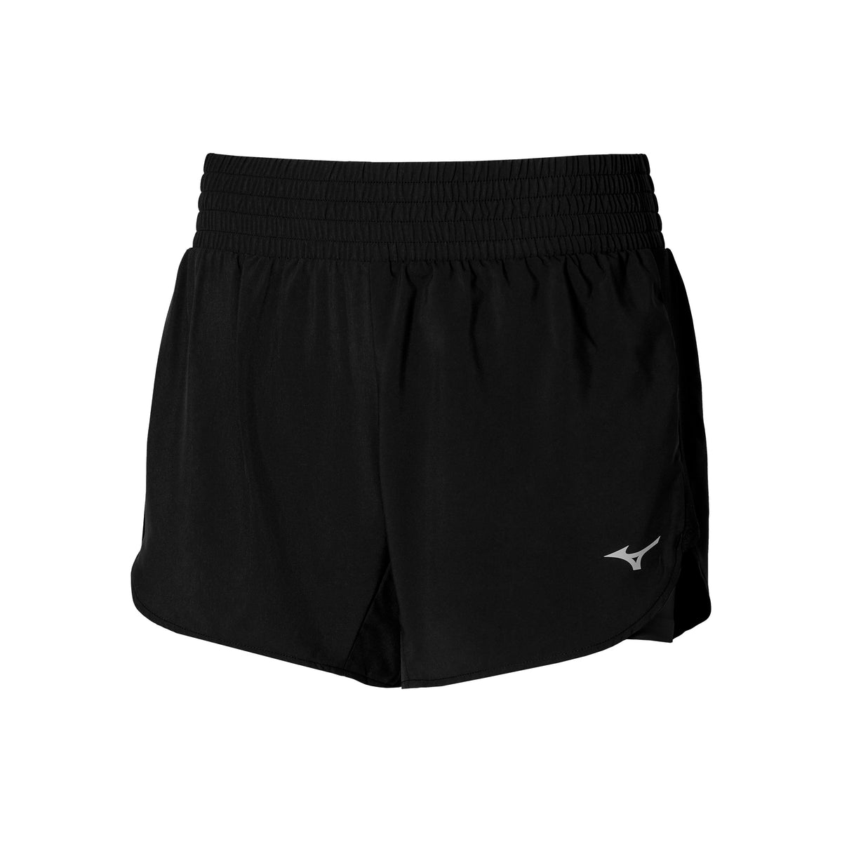 Mizuno 2in1 4.5 Pantalones Cortos Mujeres-Negro