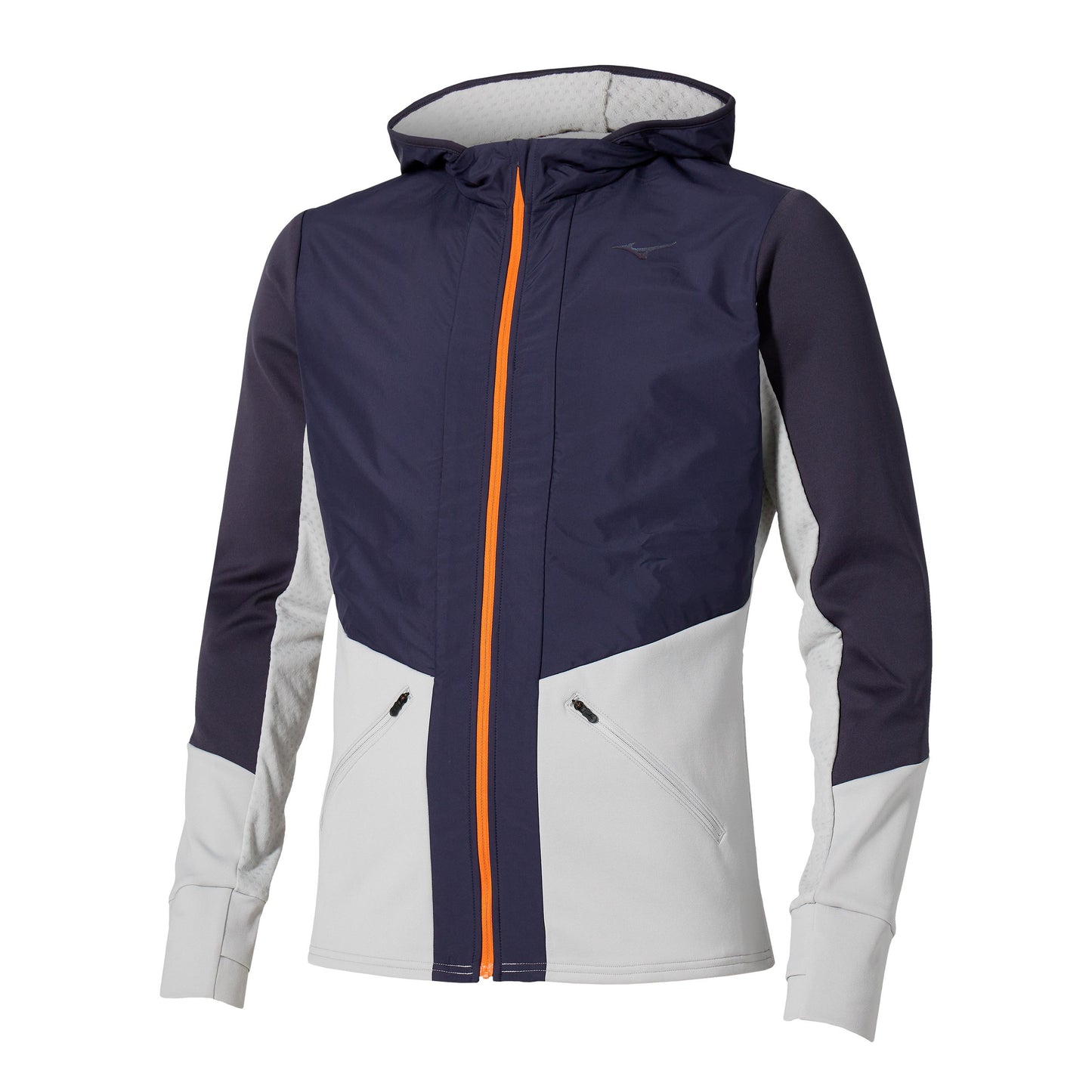 Mizuno Active Warmalite Hybrid Full Zip Chaqueta Para Correr Hombres-Azul