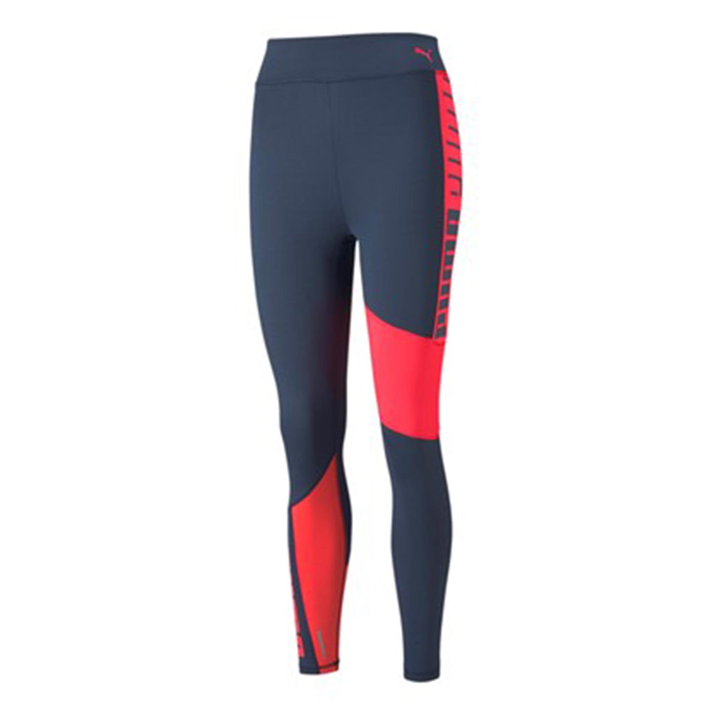 Puma Favorite Logo High Waist Malla Mujeres - azul oscuro, coral