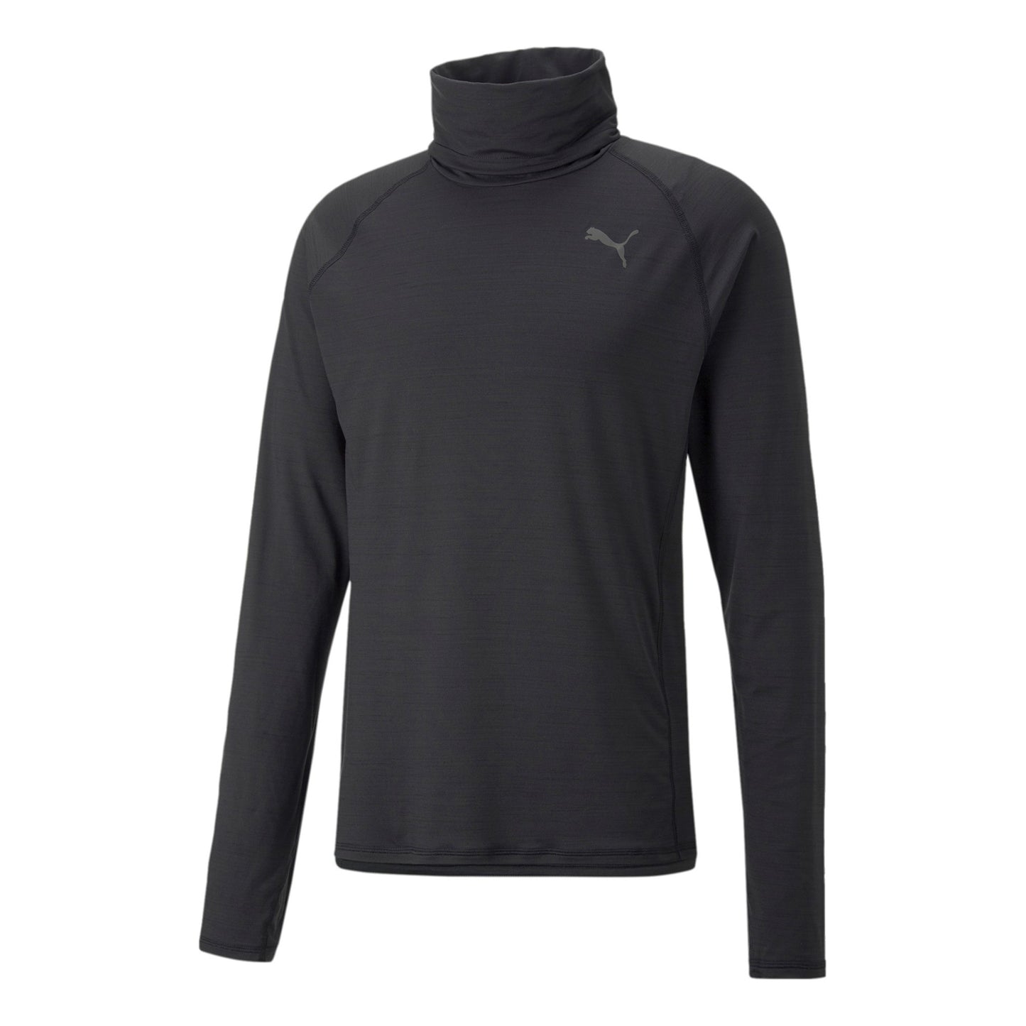 Puma Cloudspun High Neck Longsleeve Camiseta De Manga Larga Hombres-Negro