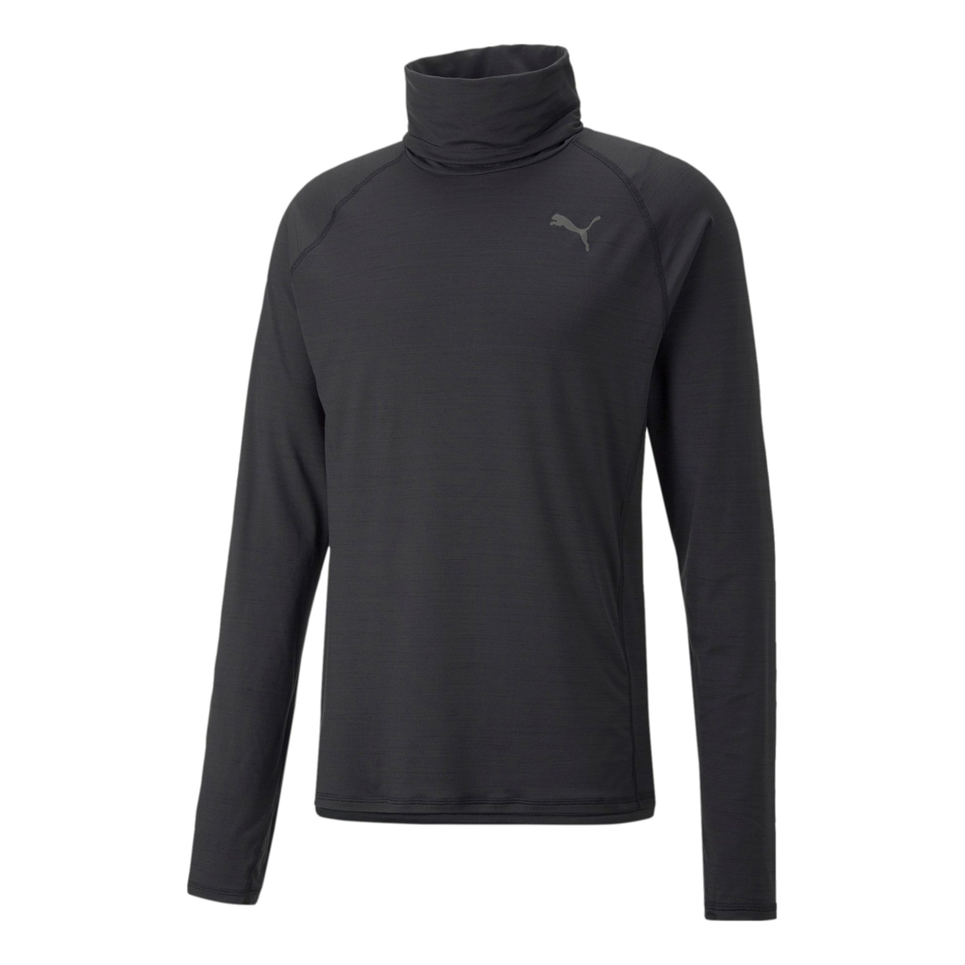 Puma Cloudspun High Neck Longsleeve Camiseta De Manga Larga Hombres-Negro