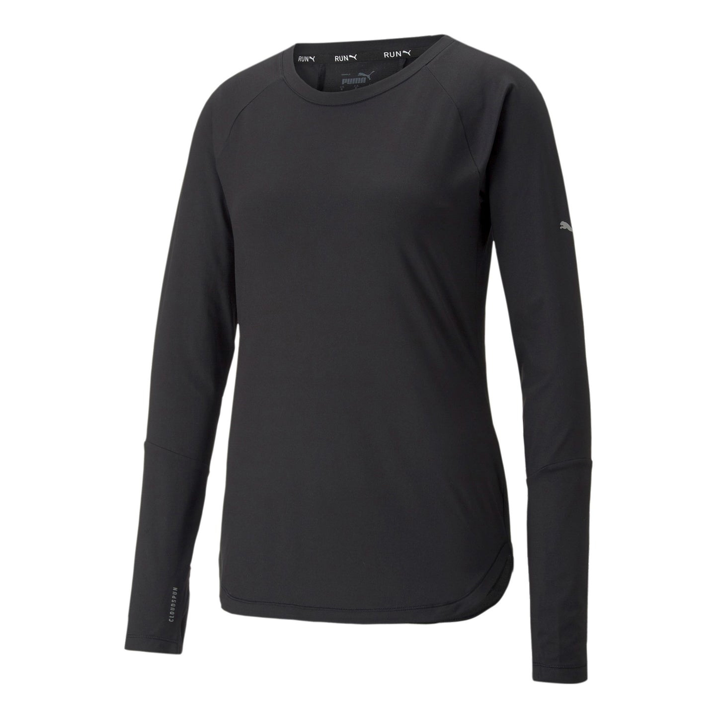 Puma Cloudspun Camiseta De Manga Larga Mujeres-Negro