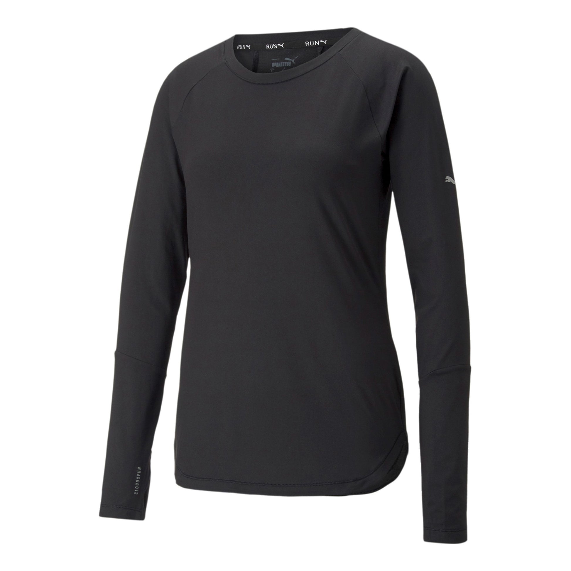 Puma Cloudspun Camiseta De Manga Larga Mujeres-Negro