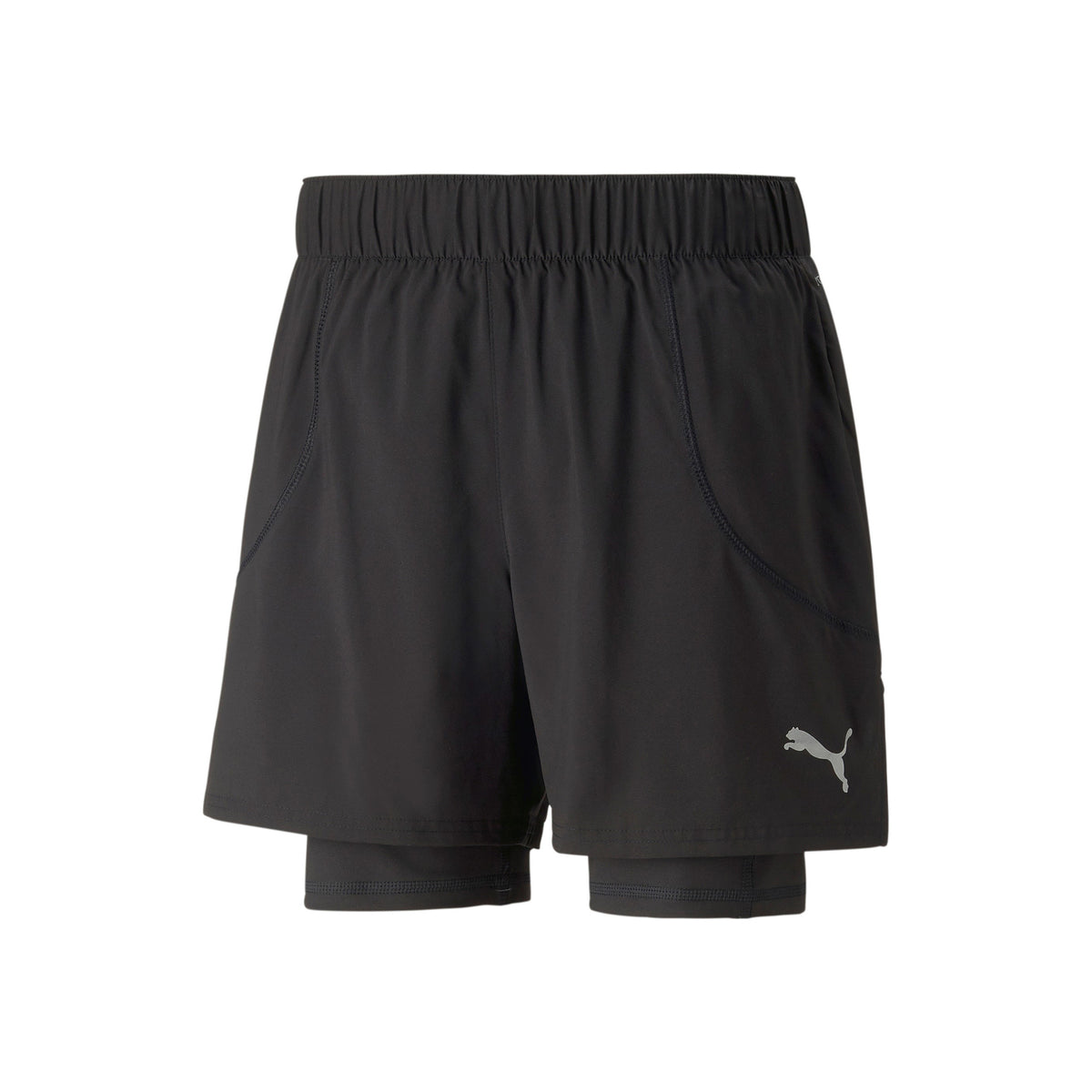 Puma Run 2in1 5in Shorts Hombres-Negro