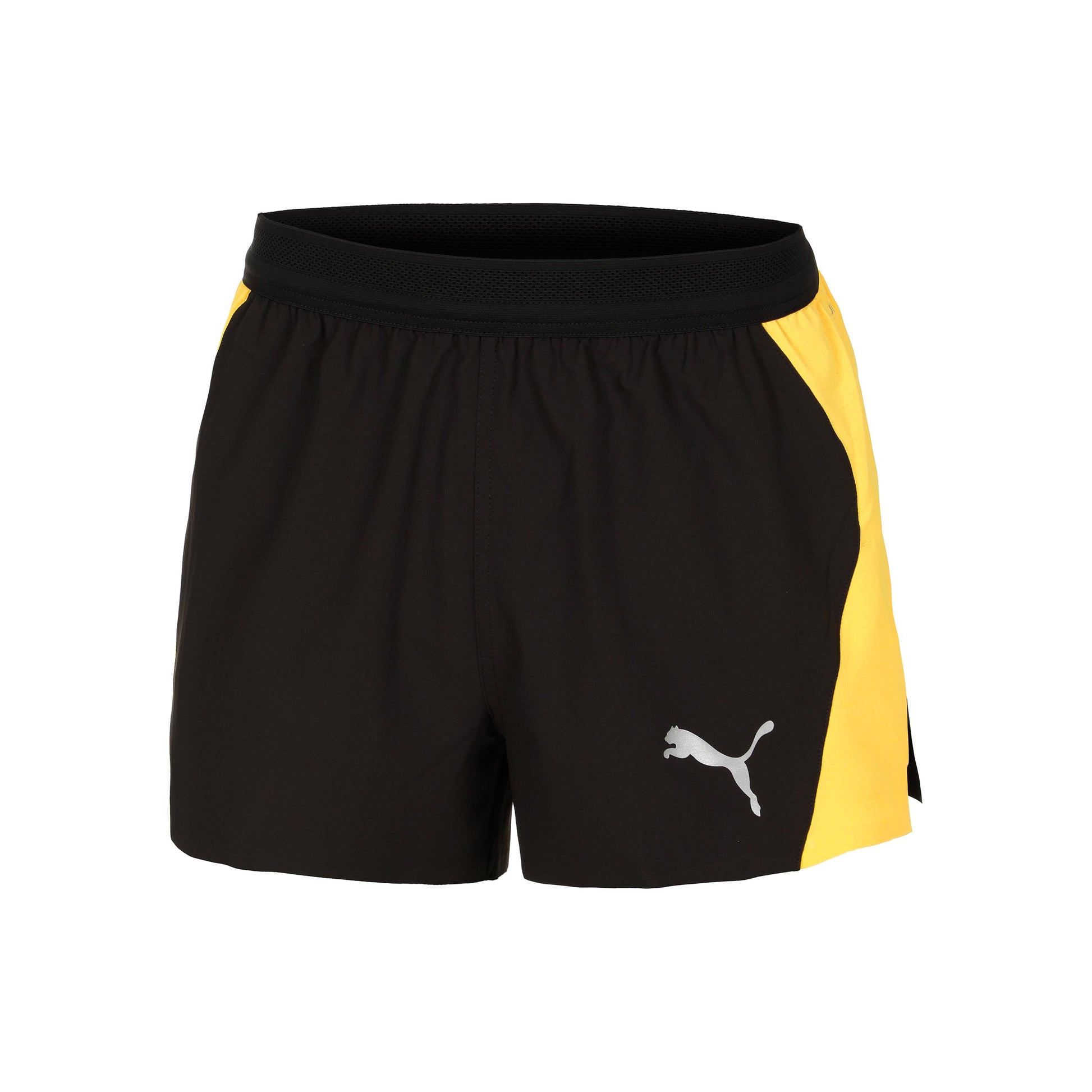 Puma Run Ultraweave Velocity 3in Split Pantalones cortos Hombres - negro, amarillo